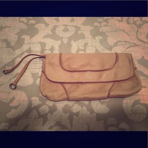 Kenneth Cole Blush Pink Leather Clutch